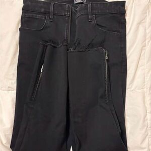 Abercrombie High Rise Skinny Ankle Jeans with Zippers - Size 28S